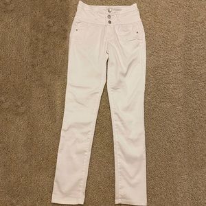 Junior’s High Waisted White Skinny Jeans